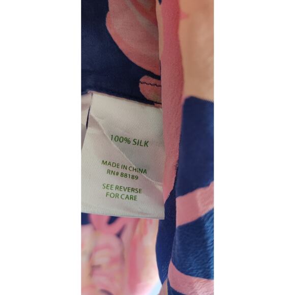 Lilly Pulitzer Pink and Blue Flamingo Blouse - Picture 7 of 9